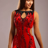 Red Flames Smooth gown
